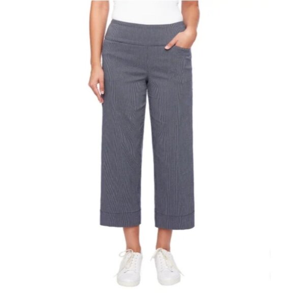 SC & CO Pants - S.C. & CO. Women's Wide Leg Crop Pant (Navy, Large)